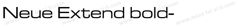 Neue Extend bold字体转换